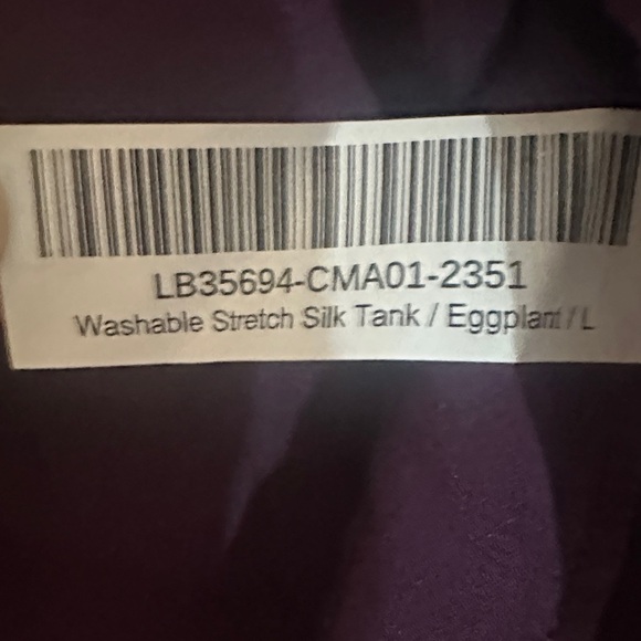 Quince Washable Silk Tank in Eggplant - Picture 4 of 5